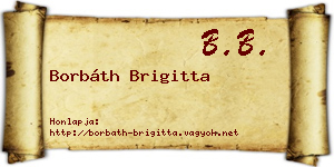 Borbáth Brigitta névjegykártya