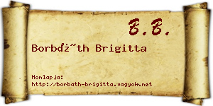 Borbáth Brigitta névjegykártya