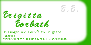 brigitta borbath business card